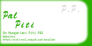 pal piti business card